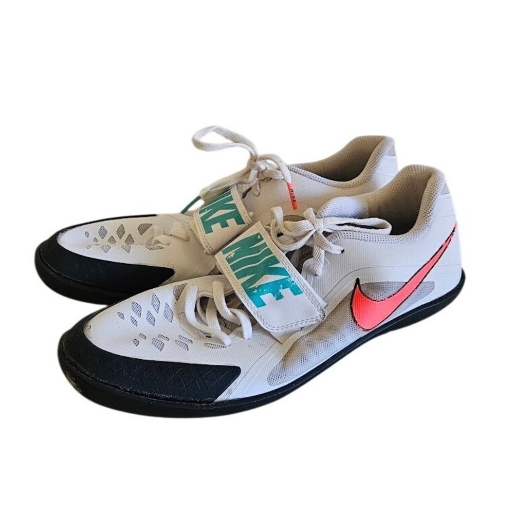 Nike Zoom Rival Sd 2 Track Shoes Men Size 10 White Blue Pink Throwing